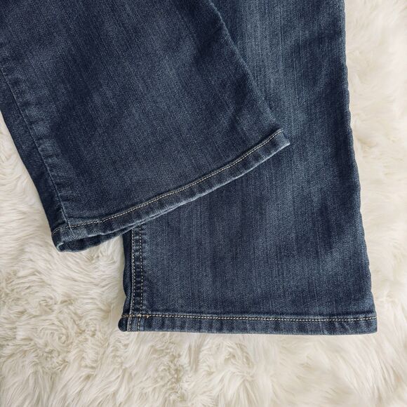 Cabi Straight Leg Jeans 16 (37x31) Dark Wash Blue Denim Mid Rise Womens - Picture 6 of 8